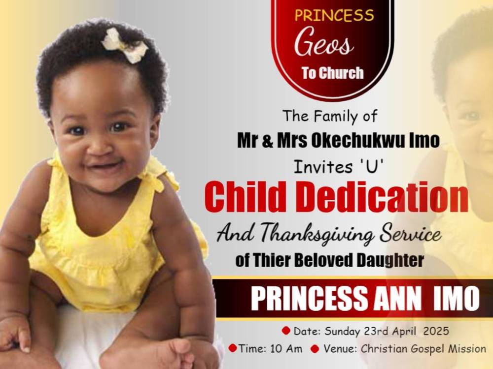 Beautiful Princess Child Dedication Flyer Template