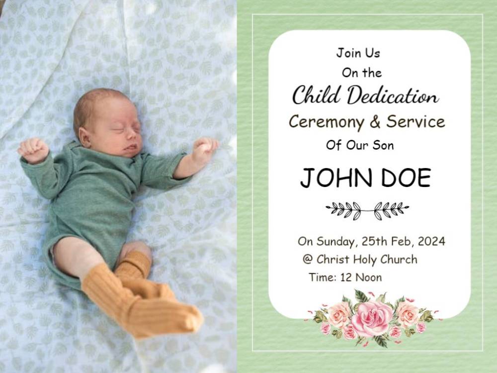 Little Angel  Child Dedication Flyer Template